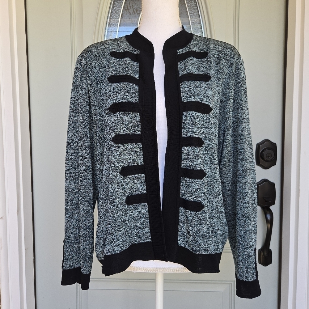 Ming Wang Heathered Gray Cardigan